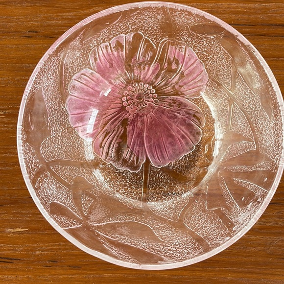 VTG Set of 6 Etched Hibiscus Salad Bowls - Picture 8 of 9